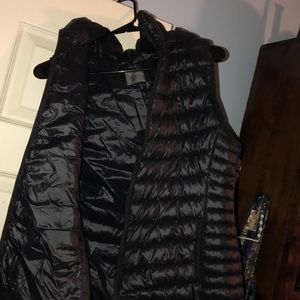 Hooded puffy vest